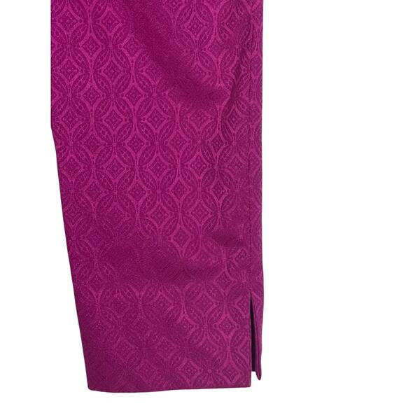 Banana Republic Camden Pink Geometric Texture Print Low Rise Pockets Pants 2 - Picture 5 of 8